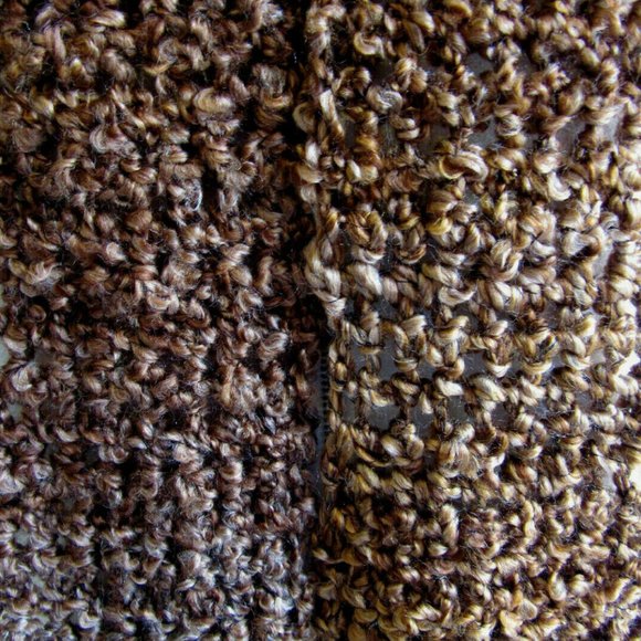 Chunky Brown Scarf 112x5 Stripe Men or Women Handmade Crochet Knit Winter NWT - Picture 3 of 6